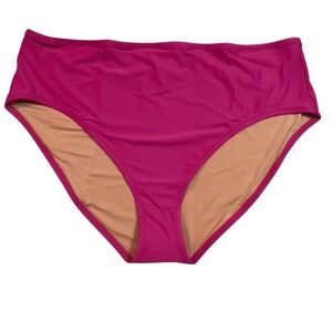J.Crew GIGI Bikini Bottom Radiant Fuchsia Pink Size XS High Waist BM642 NEW